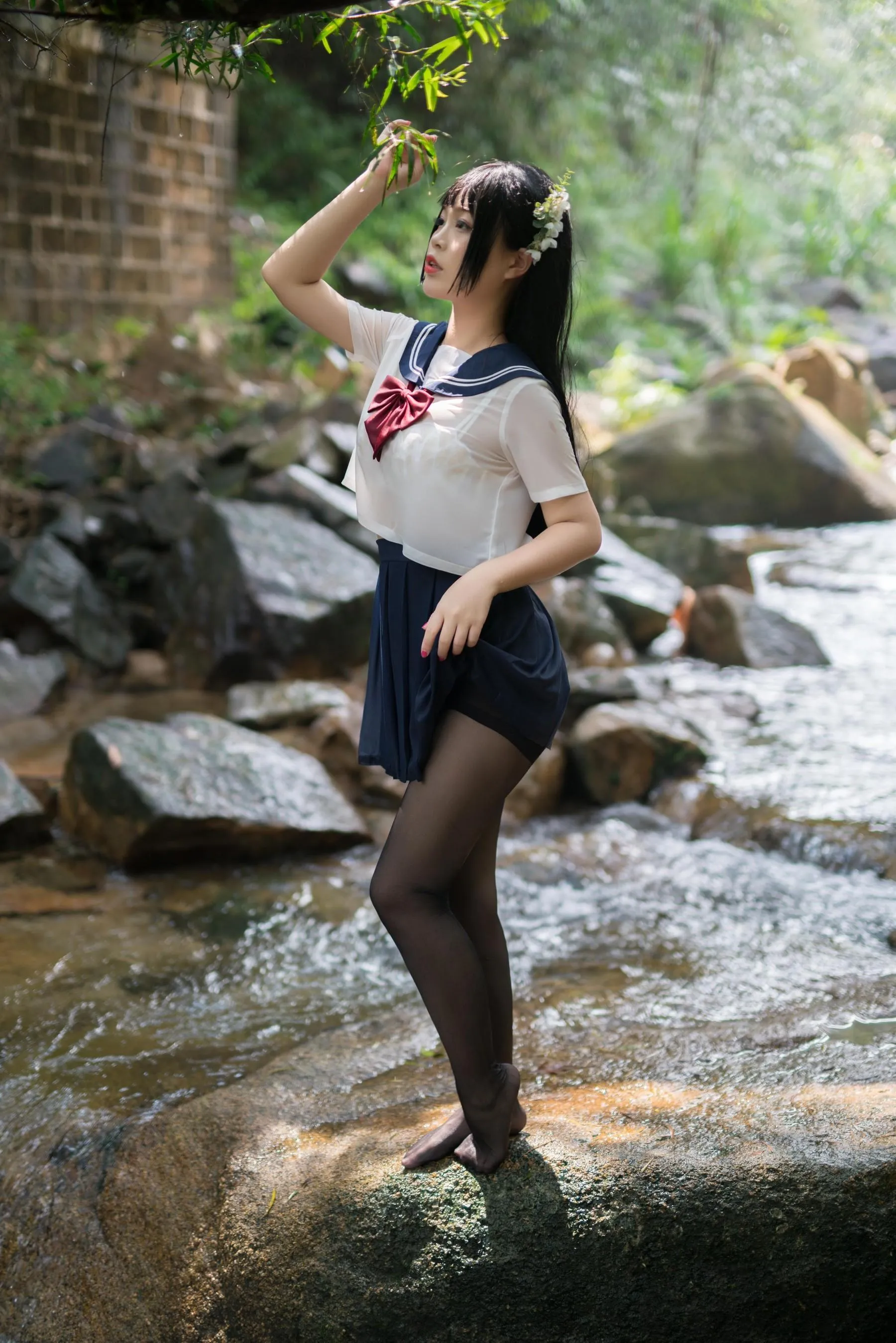 白烨 – NO.05 湿身JK-图片[24] [50P]插图4